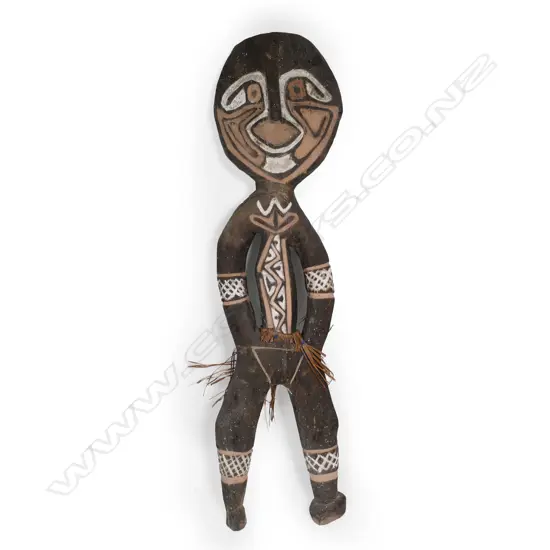 Carved wooden painted figure,